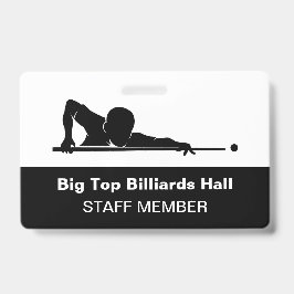 Crachá Billiards Pool Hall And Event Staff Member Budget