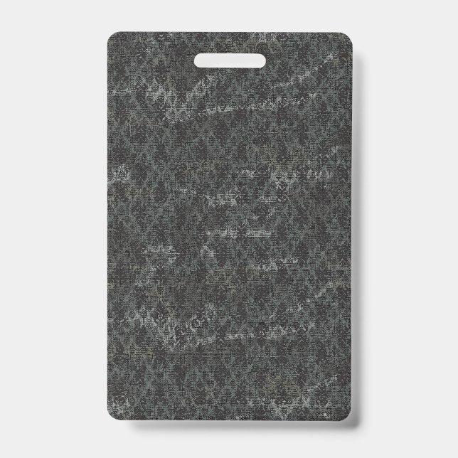 Crachá Black Floral Wallpaper Dark Aesthetic Decor (Frente)