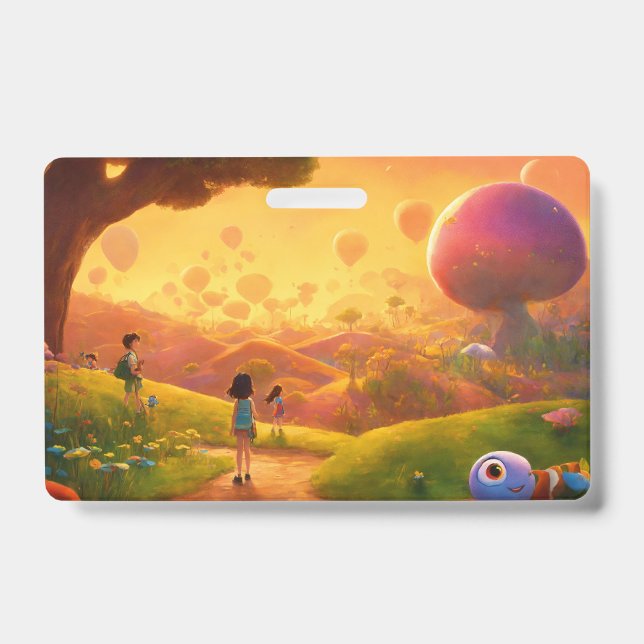 Crachá Bloco de Desenho Reino Mágico para Crianças – Adv  (Frente)