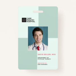 Crachá Bloqueia ID do Funcionarios Médico + Código de Bar