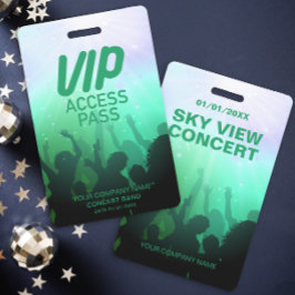 Crachá Blue VIP All Access Concert
