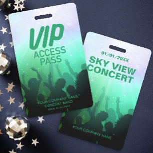 Crachá Blue VIP All Access Concert