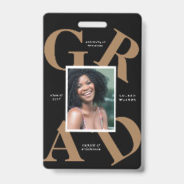 Crachá bold script cores escola formando anúncio ba