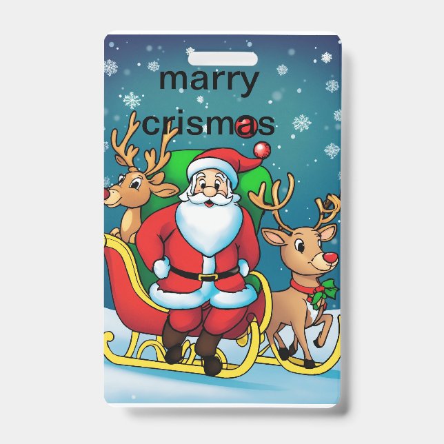Crachá bolsa de natal (Frente)