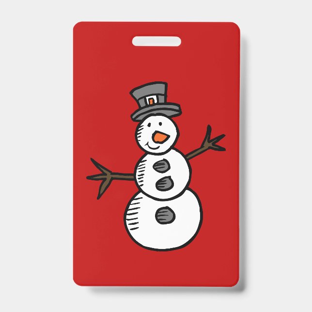 Crachá Boneco de Neve (Frente)