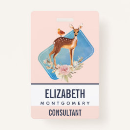 Crachá Bonito Doe Marrom com Pontos Brancos