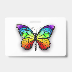 Crachá Borboleta monarca Arco-íris