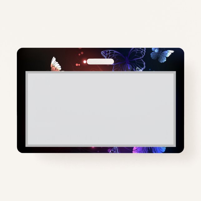 Crachá Borboletas noturnas brilhantes (Frente)