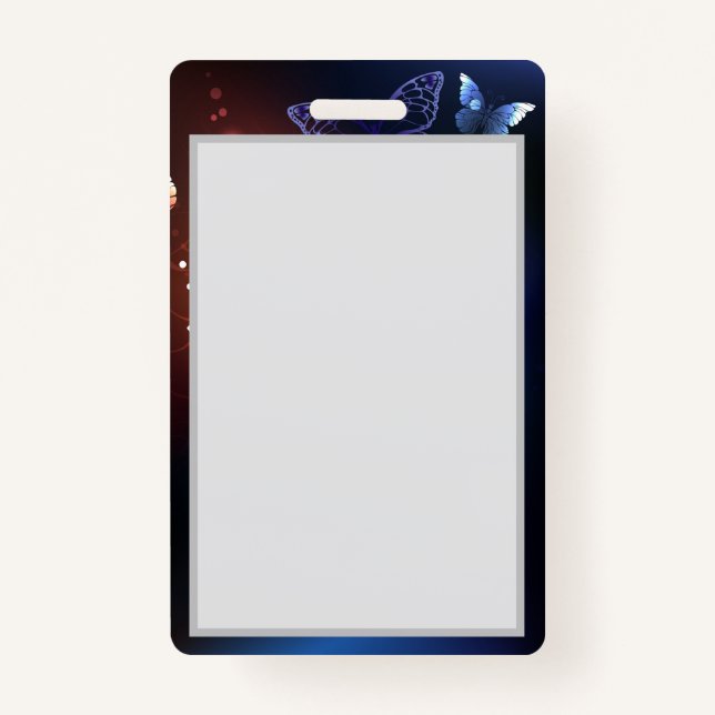 Crachá Borboletas noturnas brilhantes (Frente)