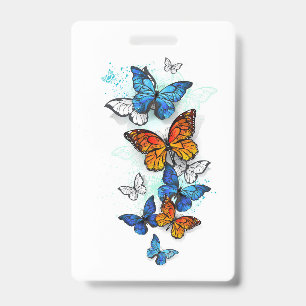 Crachá Borboletas Voadoras Morpho e Monarca