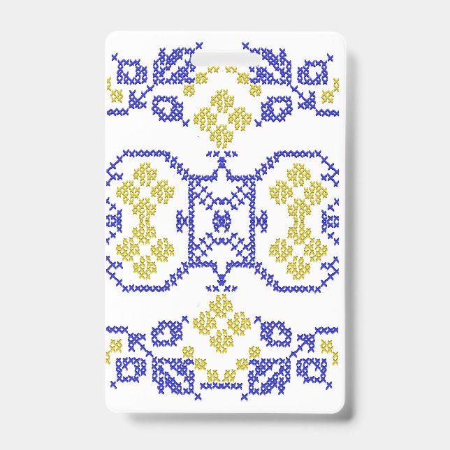 Crachá Bordado ucraniano nas cores da Ucrânia (Frente)