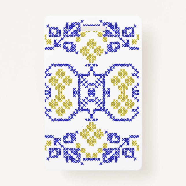 Crachá Bordado ucraniano nas cores da Ucrânia (Frente)