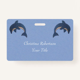 Crachá Branco azul escuro de salto Glittery de dois