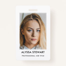 Crachá branco do Funcionarios para ID de Negócio d