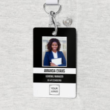 Branco | Segurança do logotipo do funcionário ou d