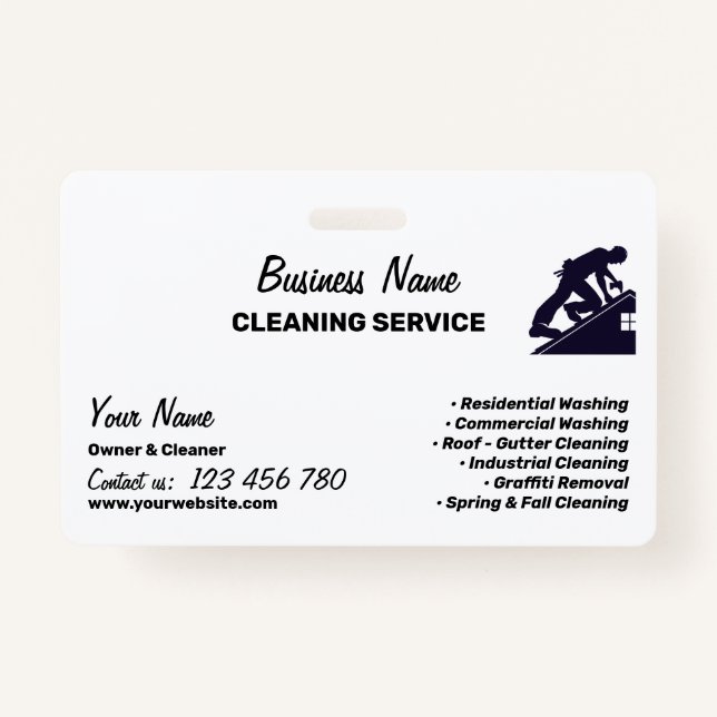 Crachá Branding For Pressure Washing Cleaning Business (Frente)