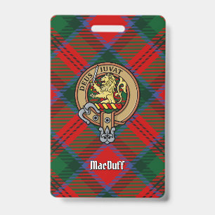Crachá Brasão do Clã MacDuff sobre Tartan