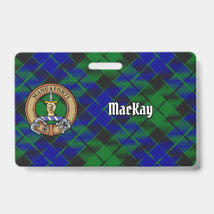 Crachá Brasão do Clã MacKay sobre Tartan