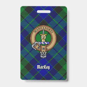 Crachá Brasão do Clã MacKay sobre Tartan