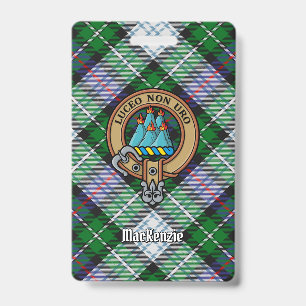 Crachá Brasão do clã MacKenzie sobre Tartan de gala