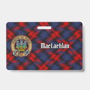 Crachá Brasão do Clã MacLachlan sobre Tartan