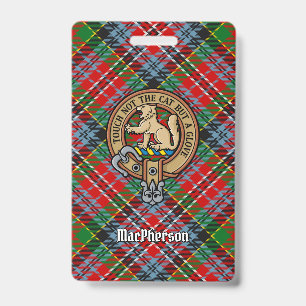 Crachá Brasão do Clã MacPherson sobre Tartan