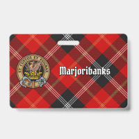 Brasão do Clã Marjoribanks sobre Tartan