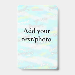 Crachá Brilho colorido pastel simples adicione sua foto d