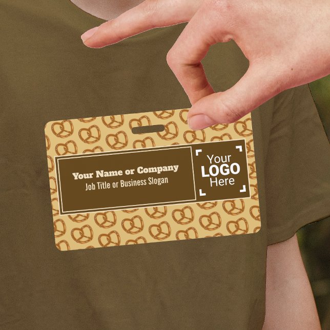 Crachá Brincadeira ou Compro de café Pretzel Motif, seu l (Criador carregado)