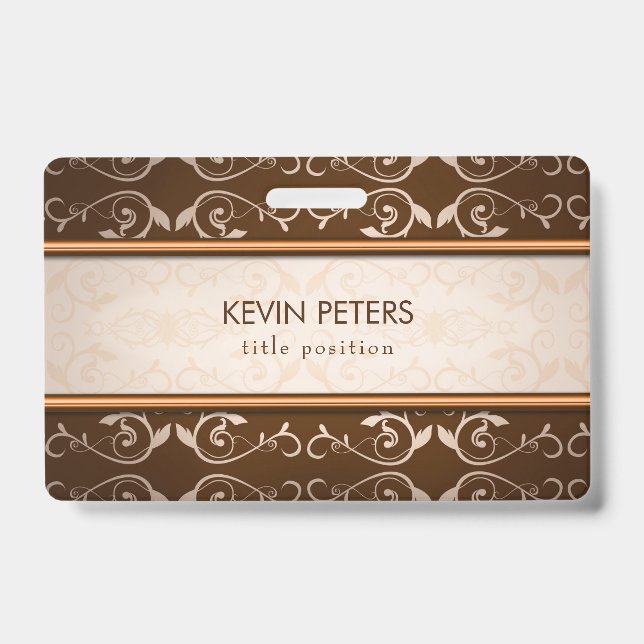 Crachá Brown Damask (Frente)