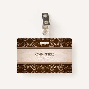 Crachá Brown Damask