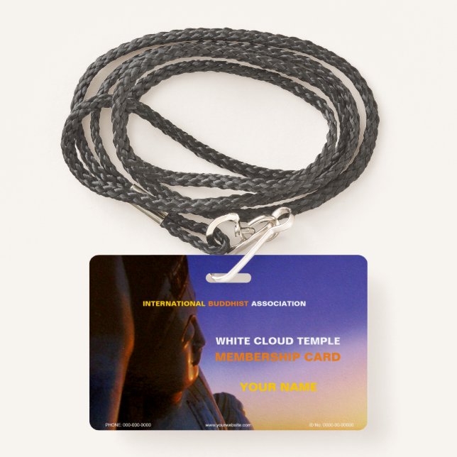 Crachá Buddha (Frente com cordão)