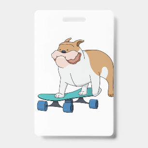 Crachá buldogue de skate