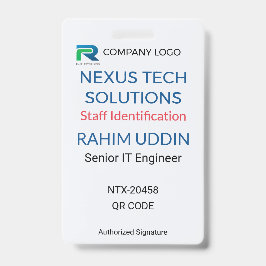 Crachá Business Badge | Staff Badge – ID Logo