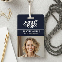 Crachá Business ID Card QR Modern Large Photo Employee