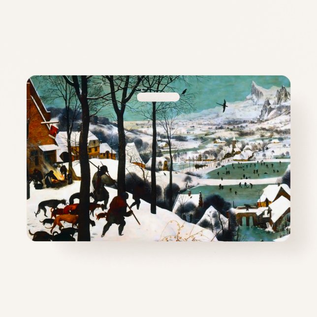 Crachá Caçadores na Paisagem da Neve Pieter Bruegel (Frente)