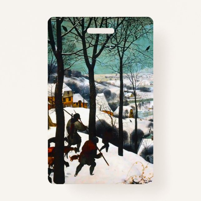 Crachá Caçadores na Paisagem da Neve Pieter Bruegel (Frente)