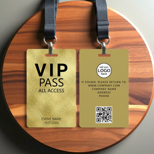 Crachá Cadeado Dourado de Evento QR Code de Acesso Total  (Criador carregado)