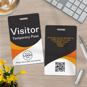 Crachá Cadeado QR de ID de Passagem de Visitante Corporat