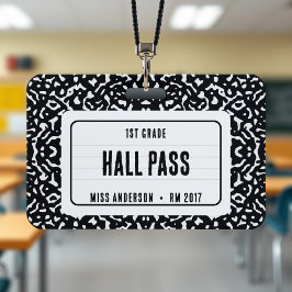 Crachá Caderno de composição Sala de aula Passagem preta
