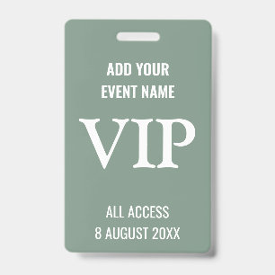 Crachá Cadescos VIP Personalizados para Eventos Backstage