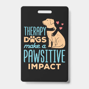 Crachá Cães Terapia Fazem um Impacto Positivo