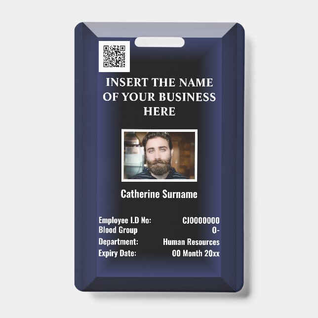 Crachá Café identidade de funcionário personalizado | Log (Frente)