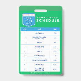 Crachá Calendário para Lanyard