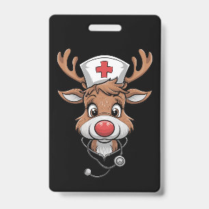 Crachá Camisa de Natal para Enfermeiros Luvas de Borracha