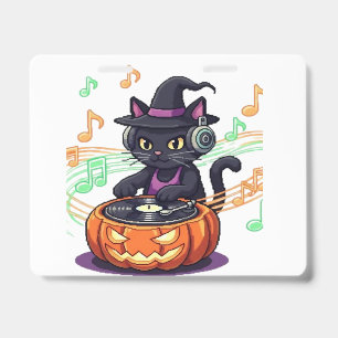 Crachá Camiseta Dj cat halloween Oversized