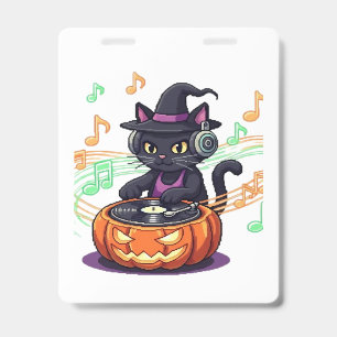 Crachá Camiseta Oversized de Halloween do Dj cat