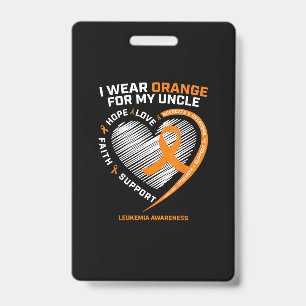 Crachá Camisetas de Conscientização da Leucemia Tio Homen