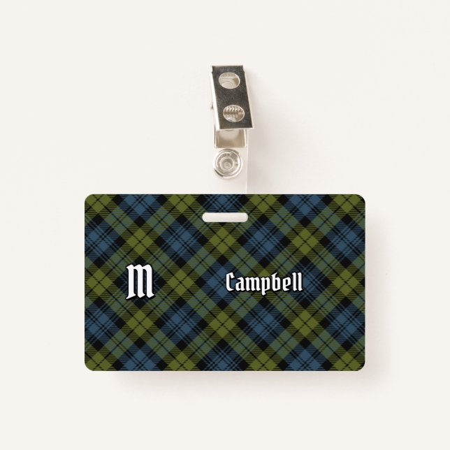 Crachá Campbell Tartan (Frente com Clipe)