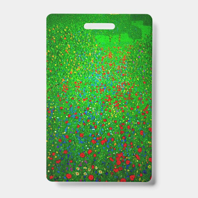 Crachá Campo de Papoulas de Gustav Klimt (Frente)